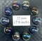 JUPITER Purple/Spots Iridescent Glass Marbles 22mm (7/8 inch) SHOOTER Taw (Lot of 10)
